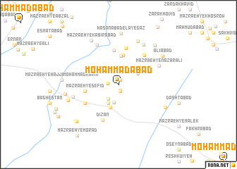map of Mohammadābād