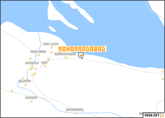map of Moḩammadābād