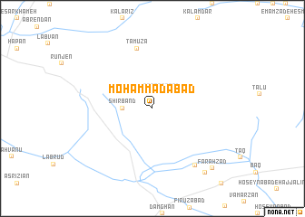 map of Moḩammadābād