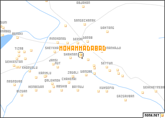 map of Moḩammadābād