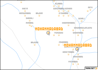 map of Moḩammadābād