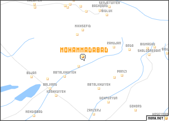 map of Moḩammadābād