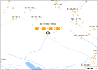 map of Moḩammadābād