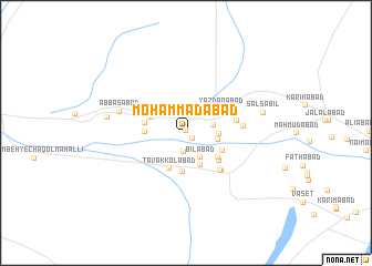 map of Moḩammadābād