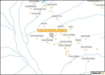 map of Moḩammadābād