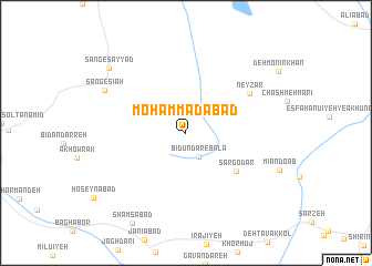 map of Moḩammadābād