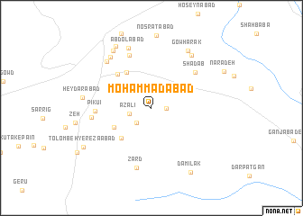 map of Moḩammadābād