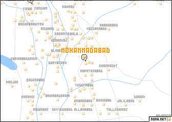map of Moḩammadābād