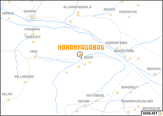 map of Moḩammadābād