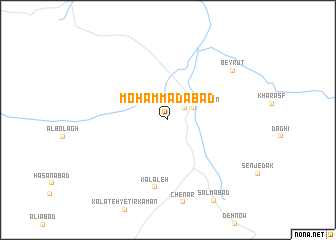 map of Moḩammadābād