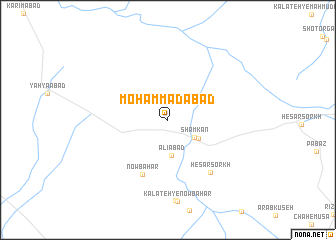 map of Moḩammadābād