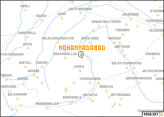 map of Moḩammadābād