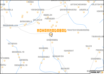 map of Moḩammadābād