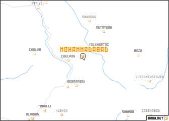 map of Moḩammadābād