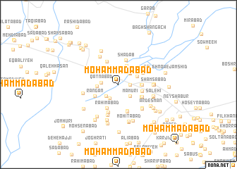 map of Moḩammadābād