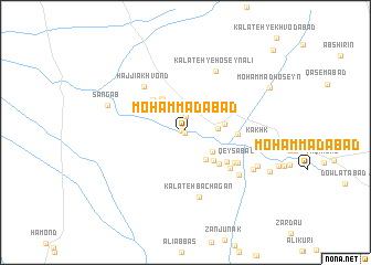 map of Moḩammadābād