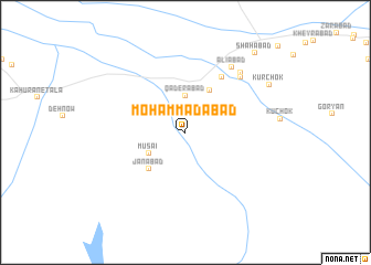 map of Moḩammadābād