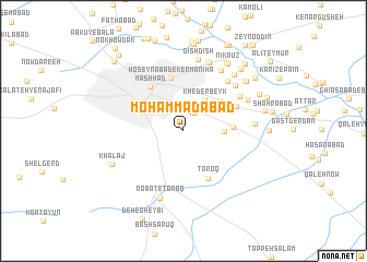 map of Moḩammadābād