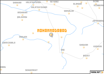 map of Moḩammadābād