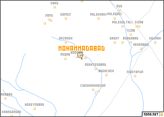 map of Moḩammadābād