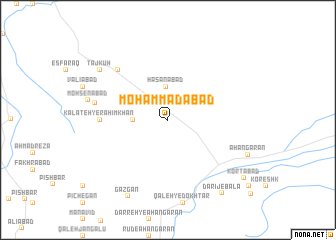 map of Moḩammadābād