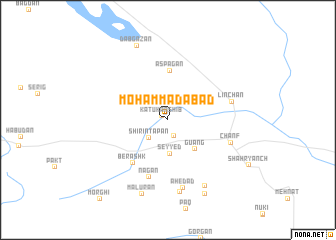 map of Moḩammadābād