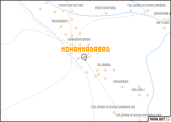 map of Moḩammadābād