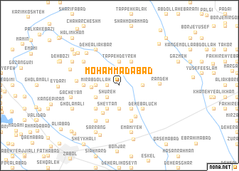 map of Moḩammadābād