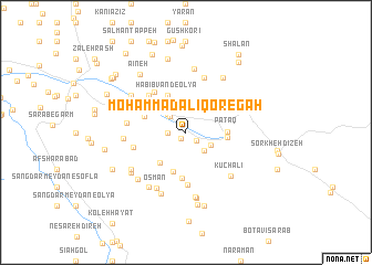 map of Moḩammad ‘Alī Qoregah