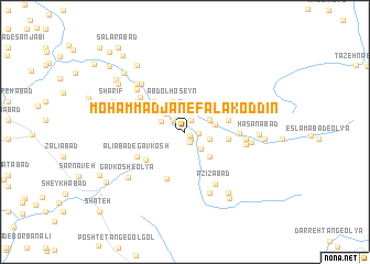 map of Moḩammadjān-e Falak od Dīn