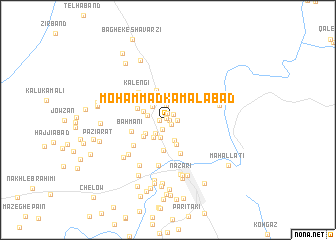 map of Moḩammad Kamālābād