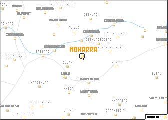 map of Moḩarrā