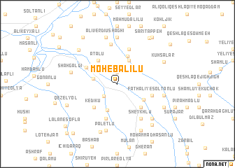 map of Moḩeb ‘Alīlū