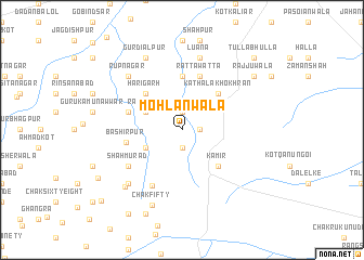 map of Mohlānwāla