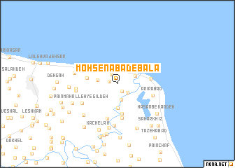 map of Moḩsenābād-e Bālā