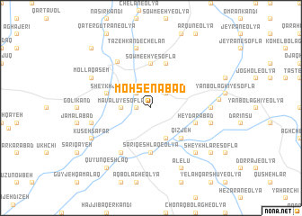 map of Moḩsenābād