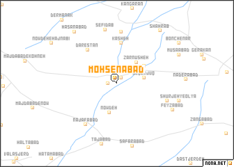 map of Moḩsenābād