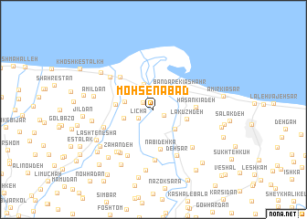 map of Moḩsenābād