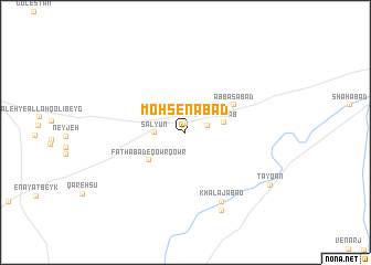 map of Moḩsenābād