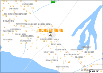 map of Moḩsenābād