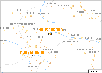 map of Moḩsenābād