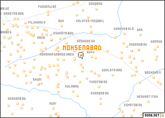 map of Moḩsenābād