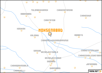 map of Moḩsenābād