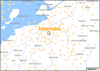 map of Mohsinābād