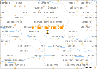 map of Moidieu-Détourbe