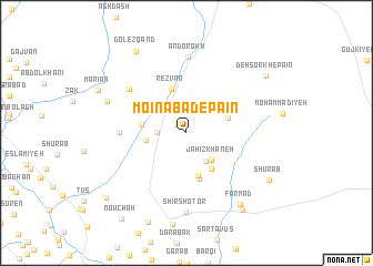 map of Mo‘īnābād-e Pā\