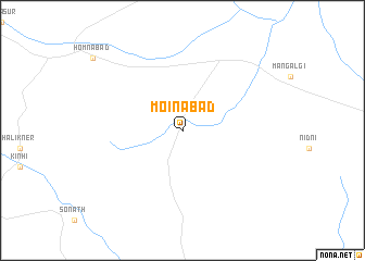 map of Moinābād