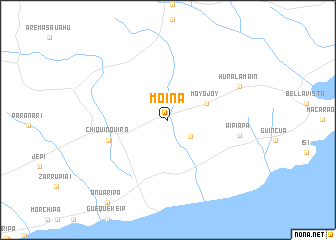 map of Moina