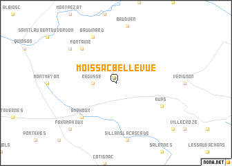 map of Moissac-Bellevue