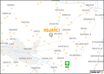 map of Mojanci